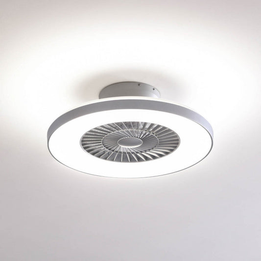 Smart LED Ceiling Fan – Silver Quiet Design with Tuya App & Remote Control