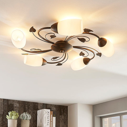Ceiling Light – 5-Bulb Modern Round Fixture 58cm for Living Room & Dining Room
