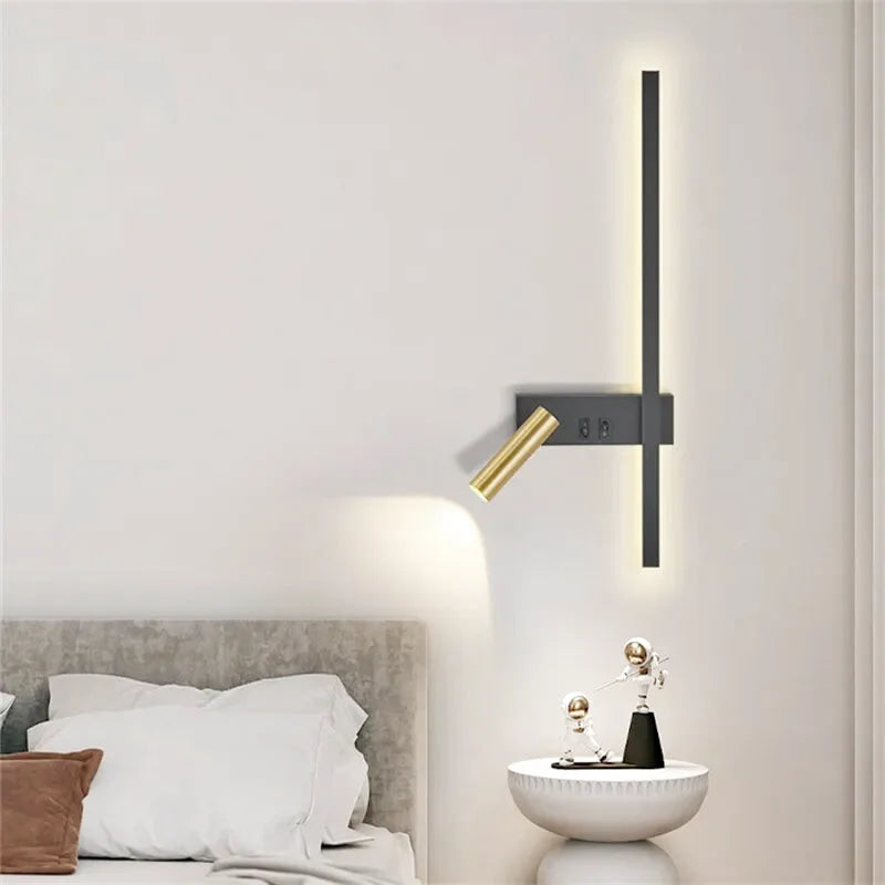 Bedroom Wall Lamp with Reading Light