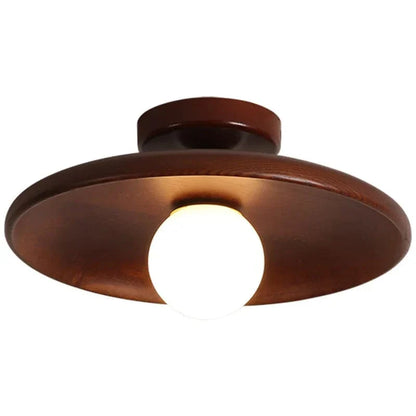 Elegant Handcrafted Wooden LED Ceiling Lamp