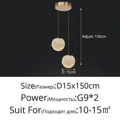 Modern Crystal Ball Chandelier Light