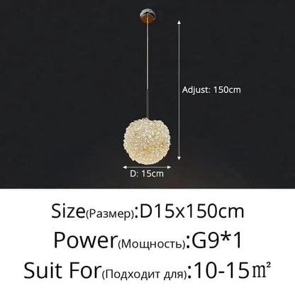 Modern Crystal Ball Chandelier Light