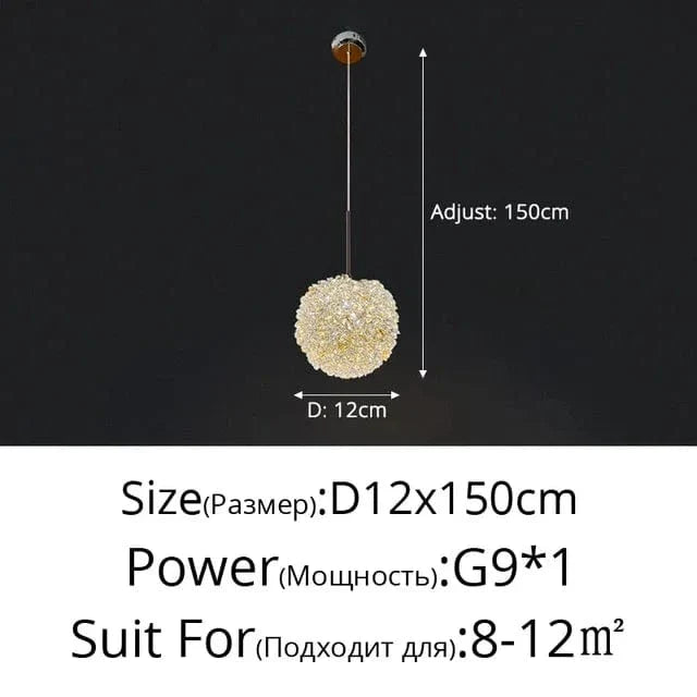 Modern Crystal Ball Chandelier Light